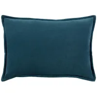 Cotton Velvet 13" x 19" Down Throw Pillow in Teal by Surya
