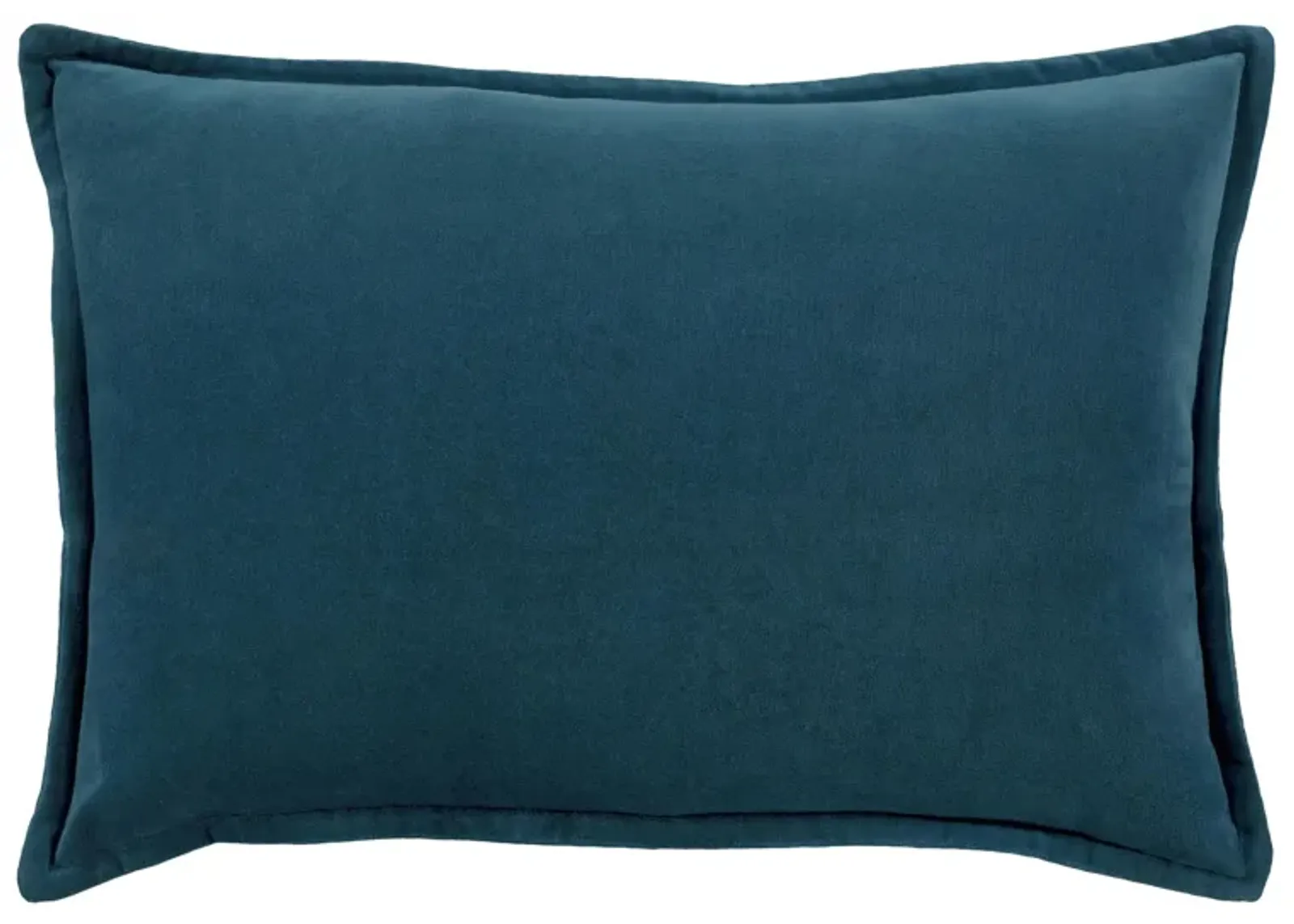 Cotton Velvet 13" x 19" Throw Pillow in Teal by Surya