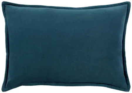 Cotton Velvet 13" x 19" Throw Pillow in Teal by Surya