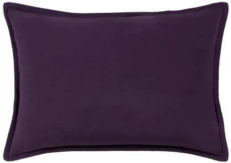 Cotton Velvet 13" x 19" Down Throw Pillow in Dark Purple by Surya