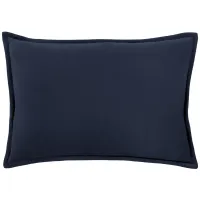 Cotton Velvet 13" x 19" Throw Pillow in Navy by Surya