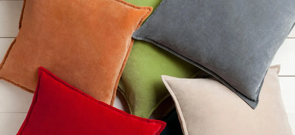 Cotton Velvet 22" Down Throw Pillow