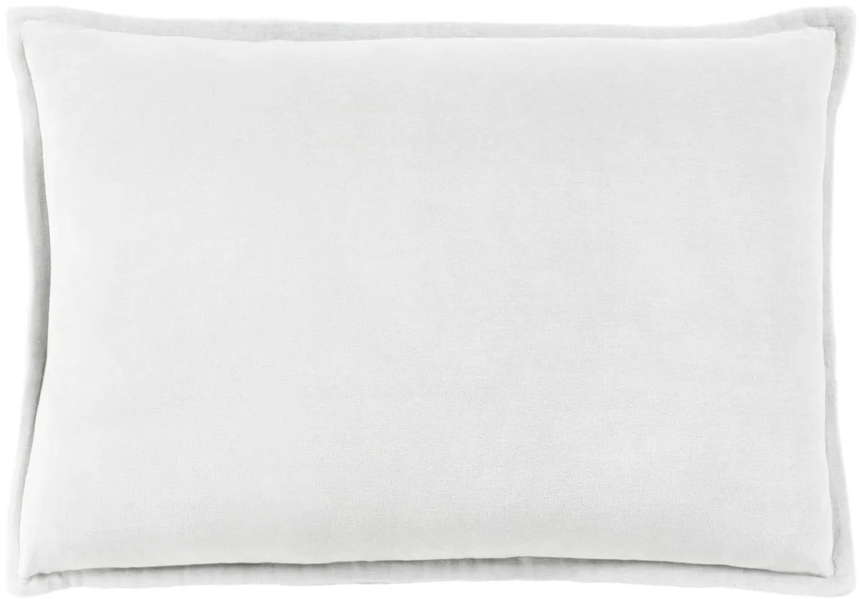 Cotton Velvet 13" x 20" Down Throw Pillow in Medium Gray by Surya