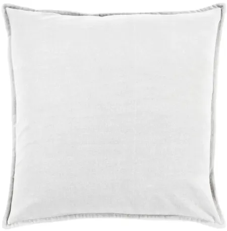 Cotton Velvet 22" Down Throw Pillow in Medium Gray by Surya