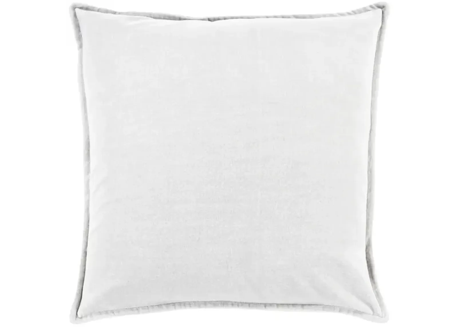 Cotton Velvet 22" Down Throw Pillow in Medium Gray by Surya