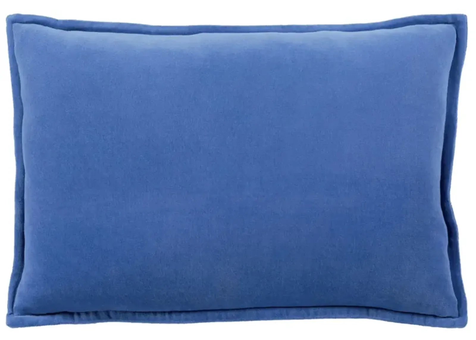 Cotton Velvet 13" x 20" Down Throw Pillow in Dark Blue by Surya