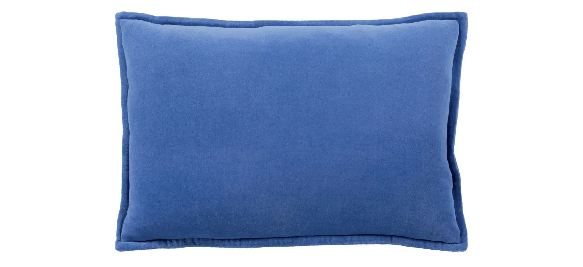Cotton Velvet 13" x 20" Down Throw Pillow in Dark Blue by Surya