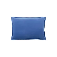 Cotton Velvet 13" x 20" Throw Pillow in Dark Blue by Surya