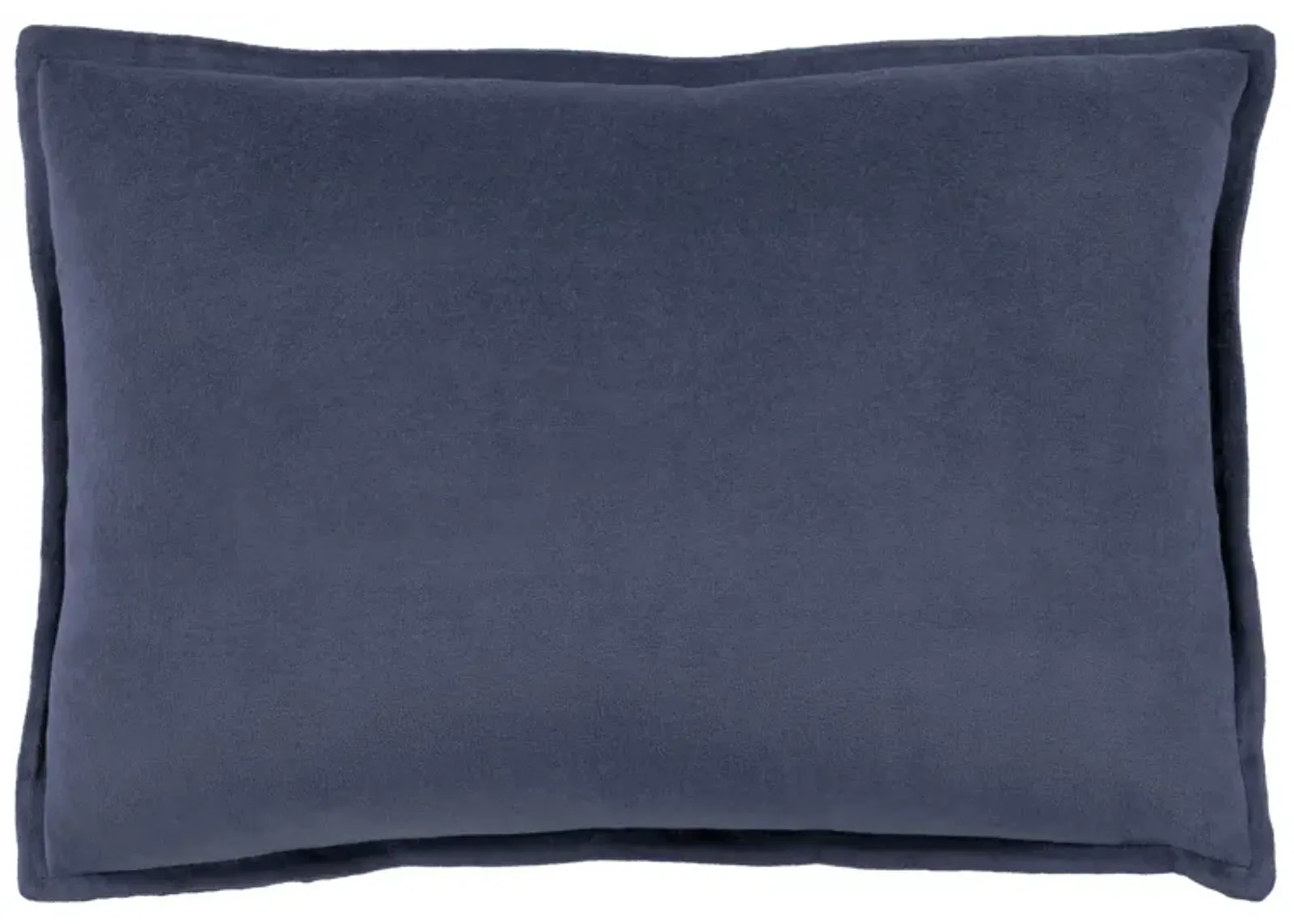 Cotton Velvet 13" x 20" Throw Pillow in Navy by Surya