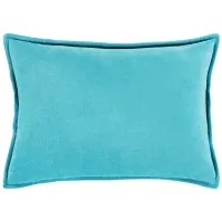 Cotton Velvet 13" x 20" Throw Pillow in Aqua by Surya