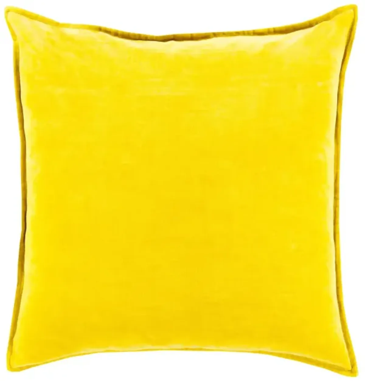 Cotton Velvet 18" Throw Pillow in Mustard by Surya