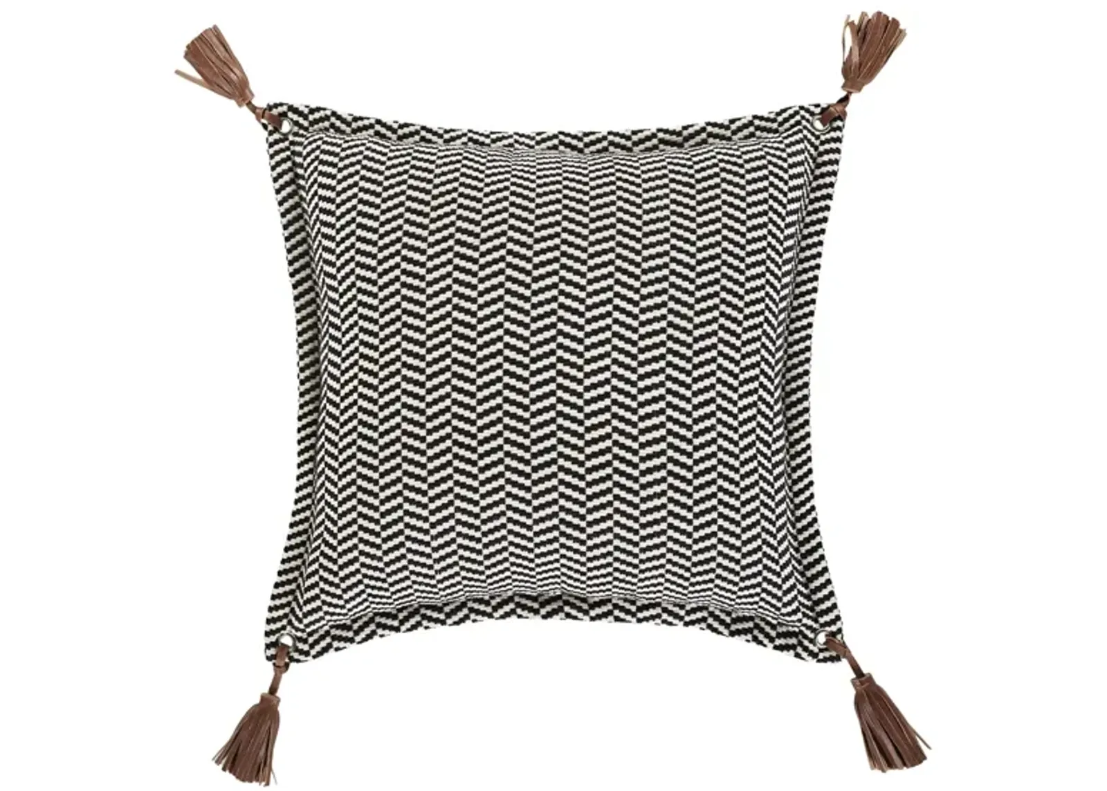 Fiona II 20" Down Throw Pillow in Black, Camel, Beige by Surya