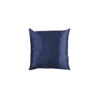 Solid Pleated 18" Down Throw Pillow in Navy by Surya