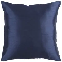 Solid Luxe 18" Down Throw Pillow in Navy by Surya
