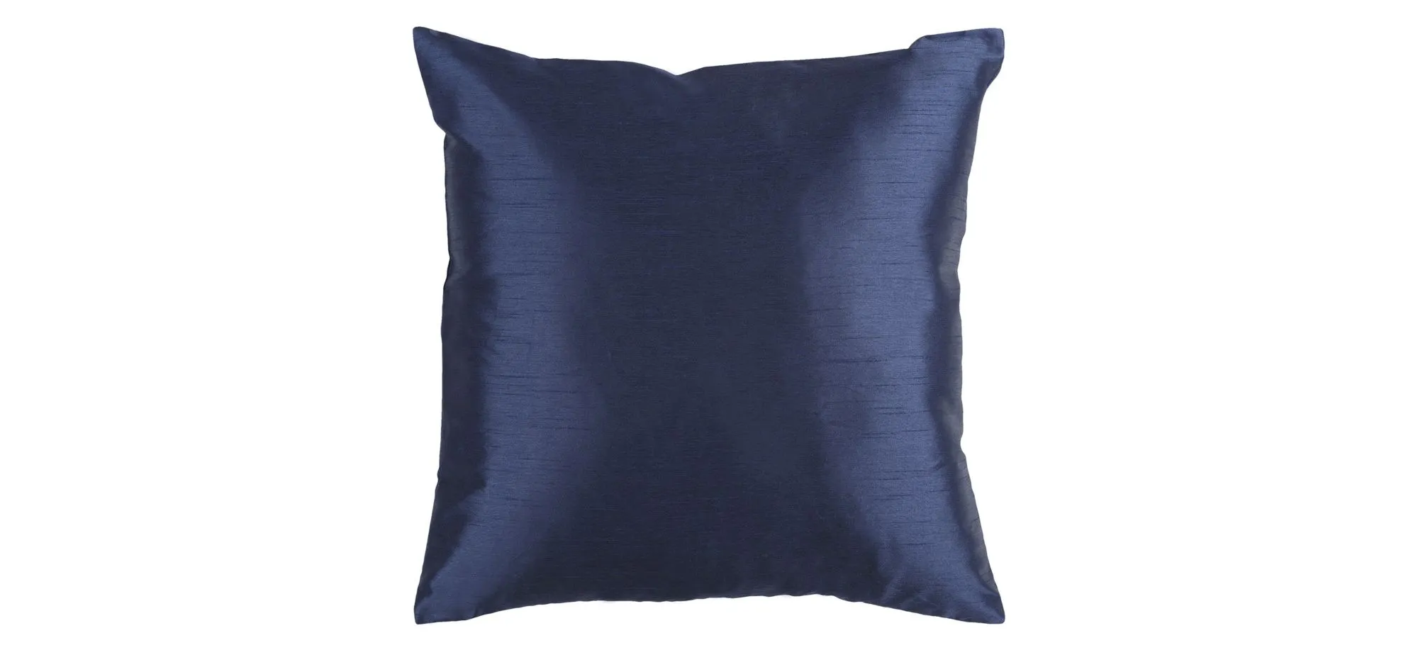 Solid Luxe 22" Throw Pillow in Navy by Surya