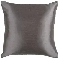 Solid Luxe 22" Down Throw Pillow in Charcoal by Surya