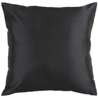 Solid Luxe 22" Down Throw Pillow in Black by Surya