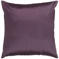 Solid Luxe 18" Down Throw Pillow in Dark Purple by Surya