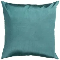 Solid Luxe 18" Throw Pillow in Teal by Surya