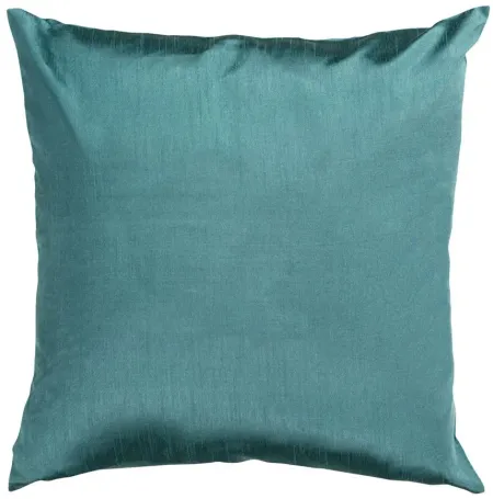 Solid Luxe 22" Throw Pillow in Teal by Surya