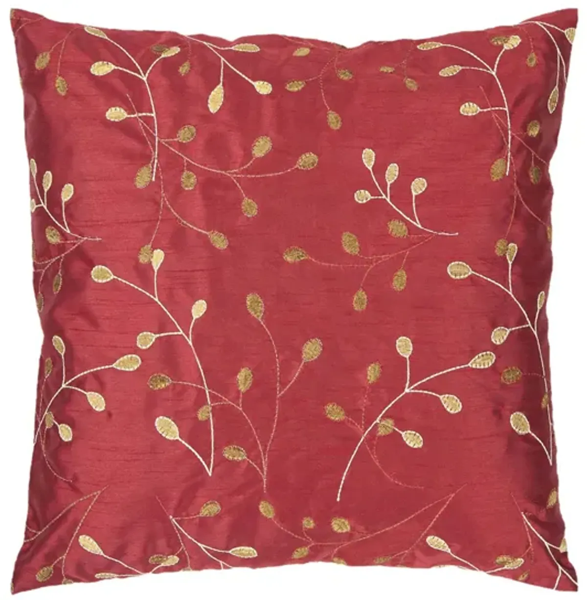 Blossom II 18" Down Throw Pillow in Bright Red, Camel, Cream, Mustard by Surya