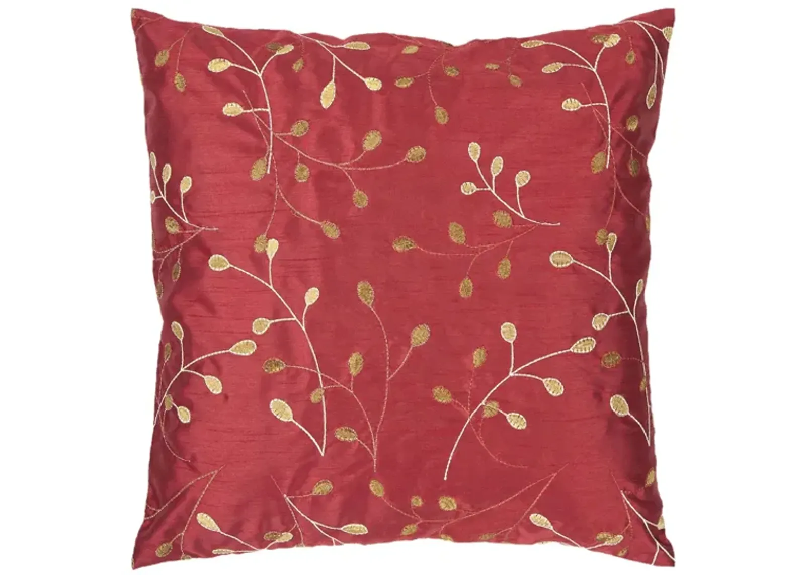 Blossom II 18" Down Throw Pillow in Bright Red, Camel, Cream, Mustard by Surya