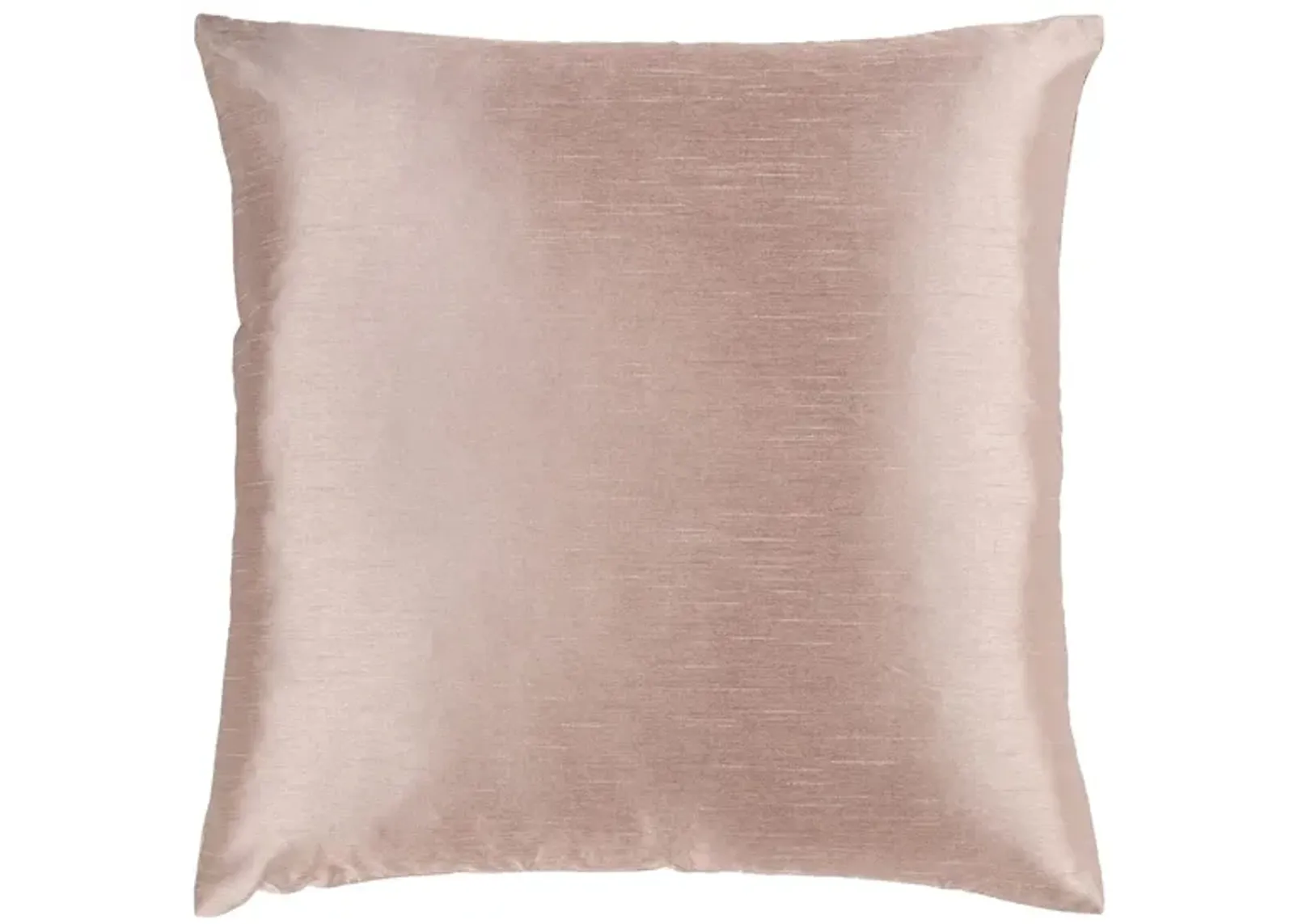 Solid Luxe 18" Down Throw Pillow in Blush by Surya