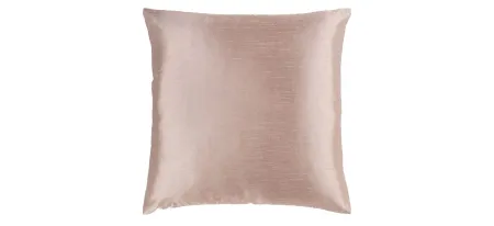 Solid Luxe 18" Throw Pillow in Blush by Surya
