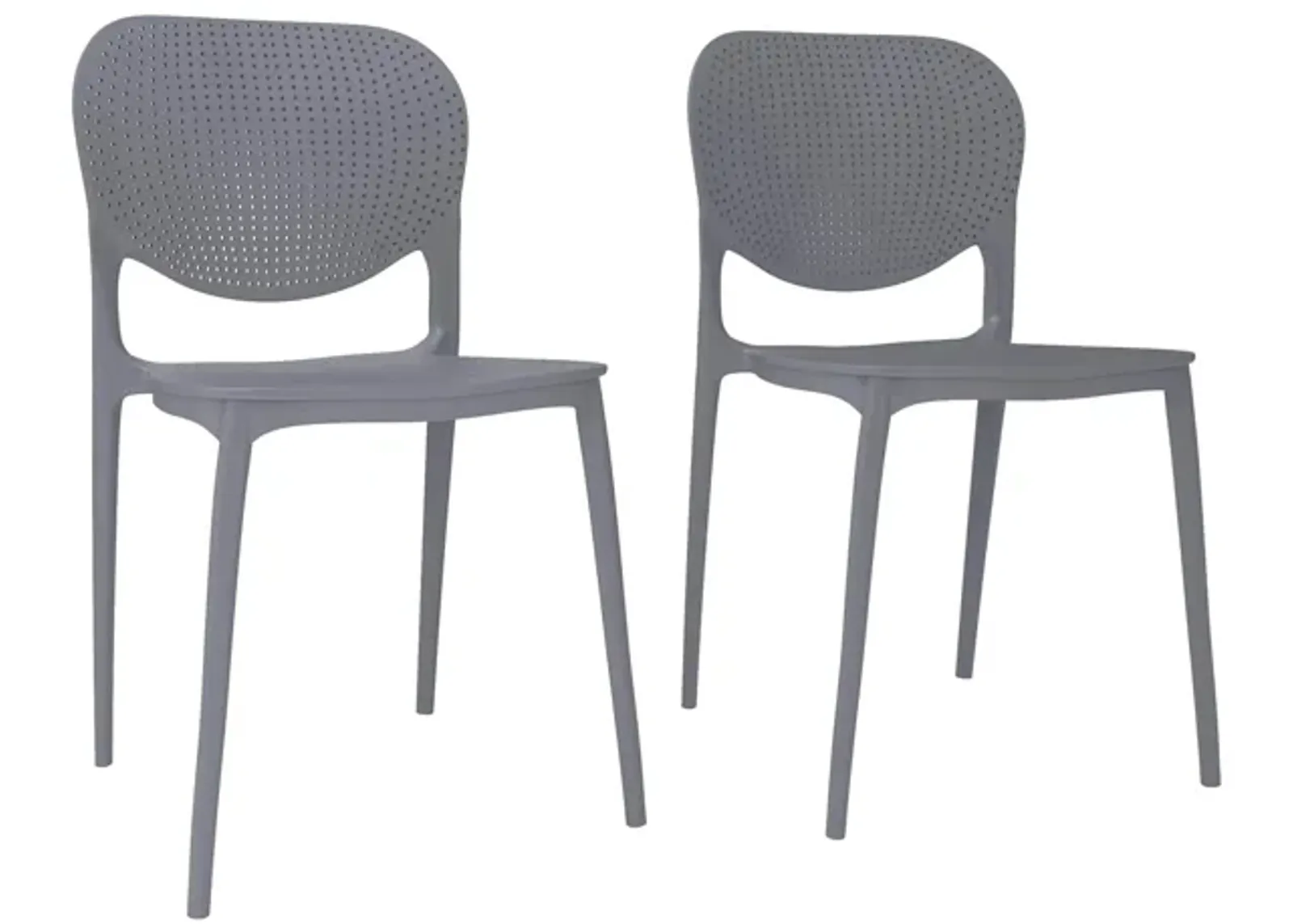 Amazonia Outdoor Dining Chair - Set of 2 in Gray by International Home Miami