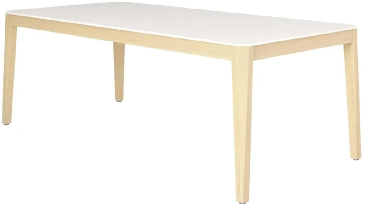 Amazonia Big Outdoor Dining Table in White by International Home Miami