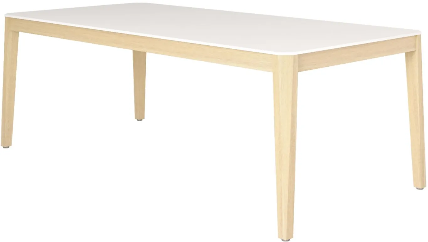 Amazonia Big Outdoor Dining Table in White by International Home Miami