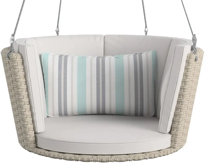 Novogratz Poolside Gossip Outdoor Patio Hanging Swing in Gray by DOREL HOME FURNISHINGS