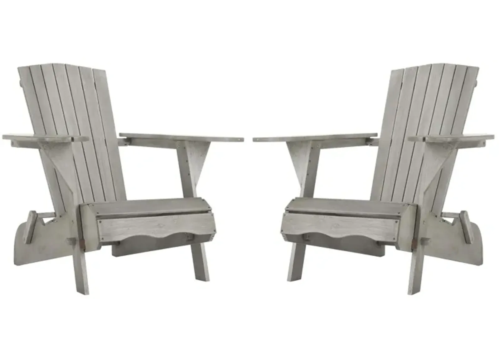 Dilettie Outdoor Adirondack Chairs - Set of 2 in Navy by Safavieh