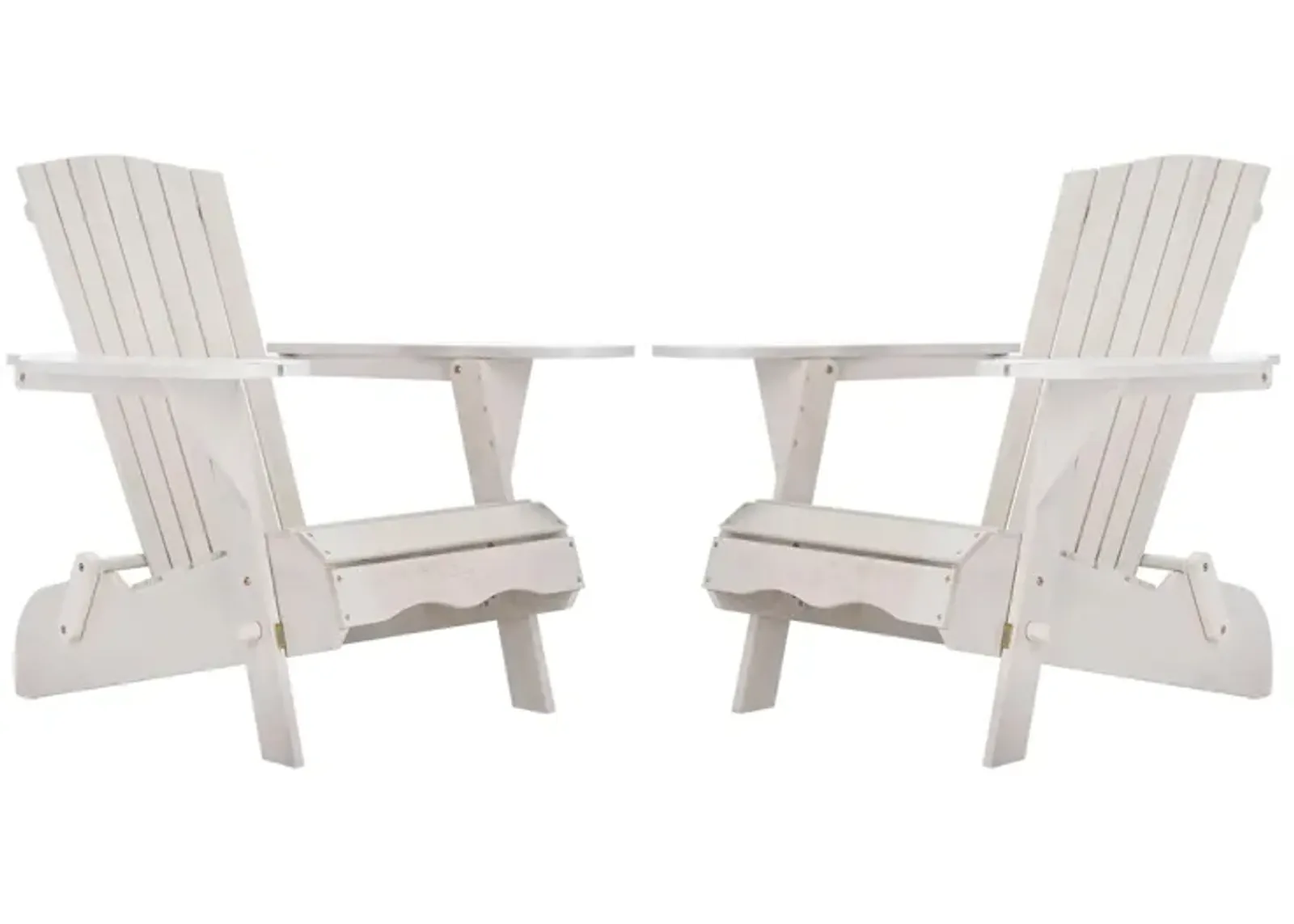 Dilettie Outdoor Adirondack Chairs - Set of 2 in Fog Gray by Safavieh