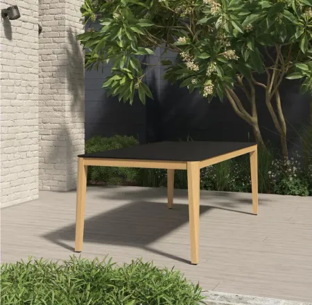 Amazonia Big Outdoor Dining Table in Black by International Home Miami