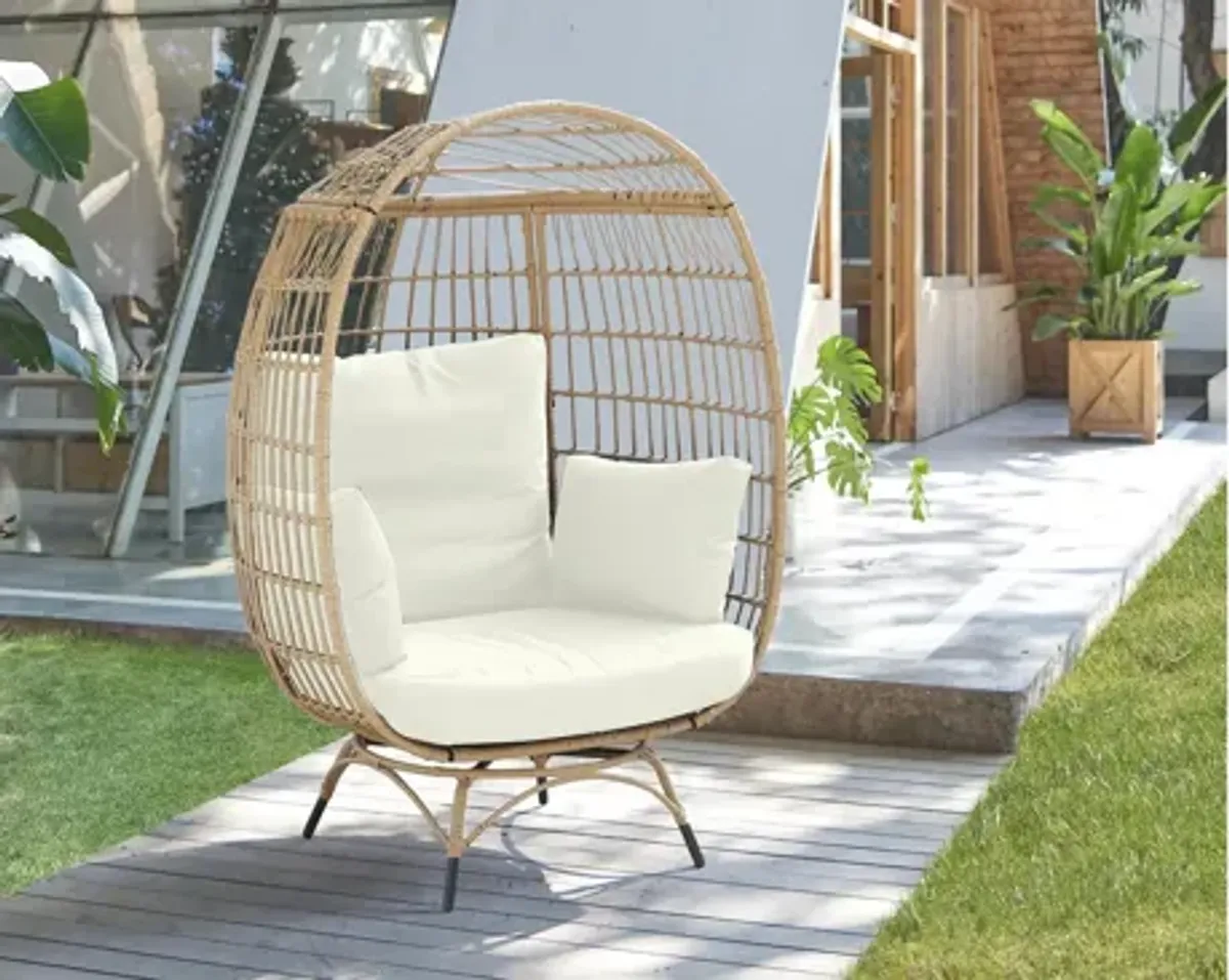 Wixx Outdoor Patio Freestanding Egg Chair