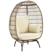 Wixx Outdoor Patio Freestanding Egg Chair in Tobacco by Manhattan Comfort