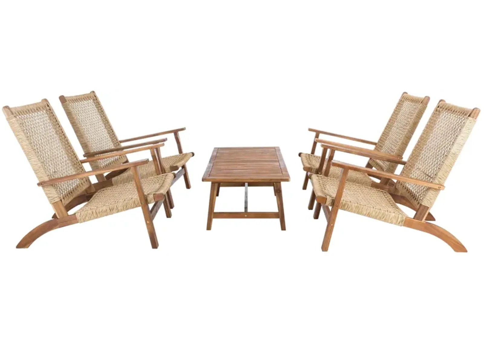 Tilden 5-pc. Patio Set in Red by Safavieh