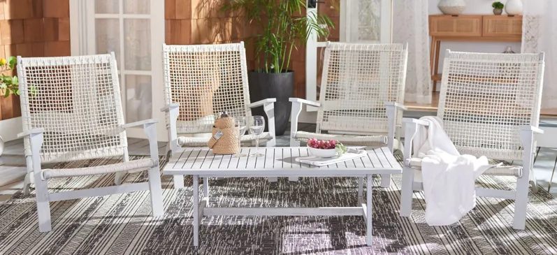 Tilden 5-pc. Patio Set in Beige by Safavieh