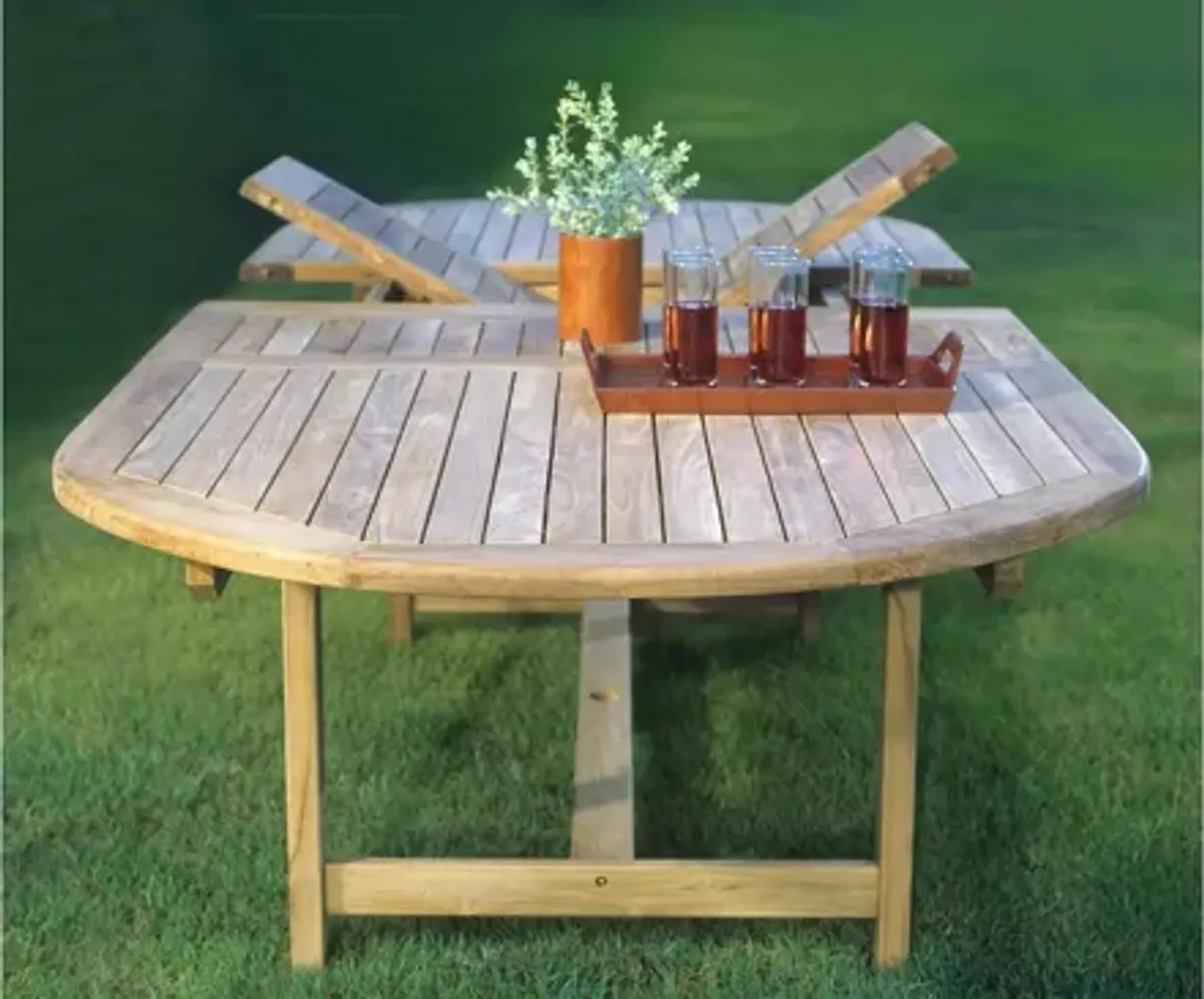 Rice Outdoor Oval Extendable Table