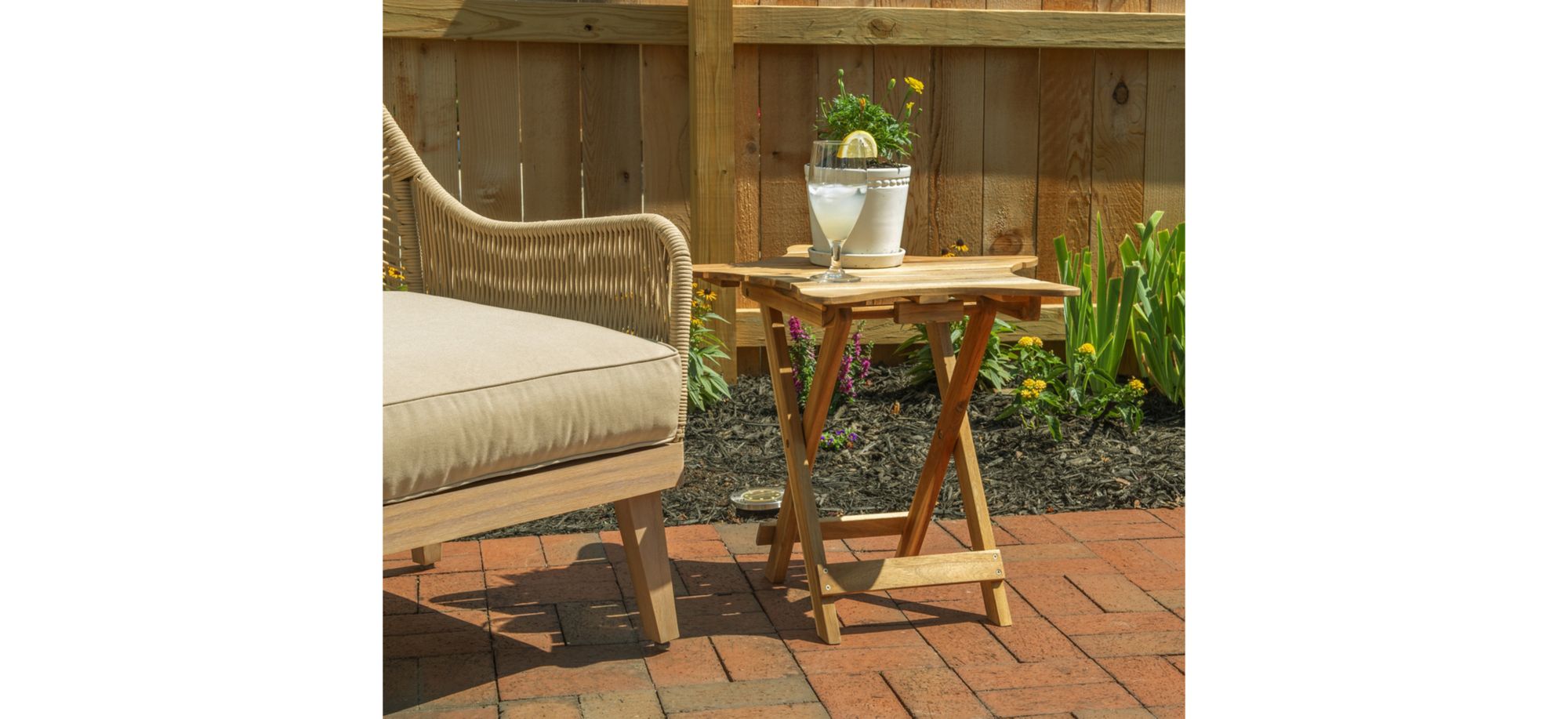 Stanbury Folding Table in Brown by Linon Home Decor