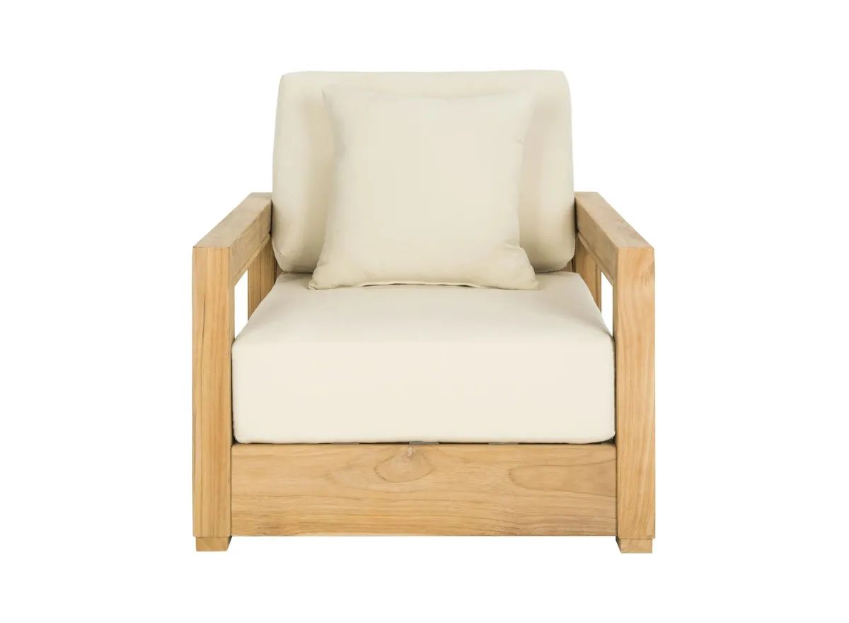 Ashton Teak Armchair in Onyx by Safavieh