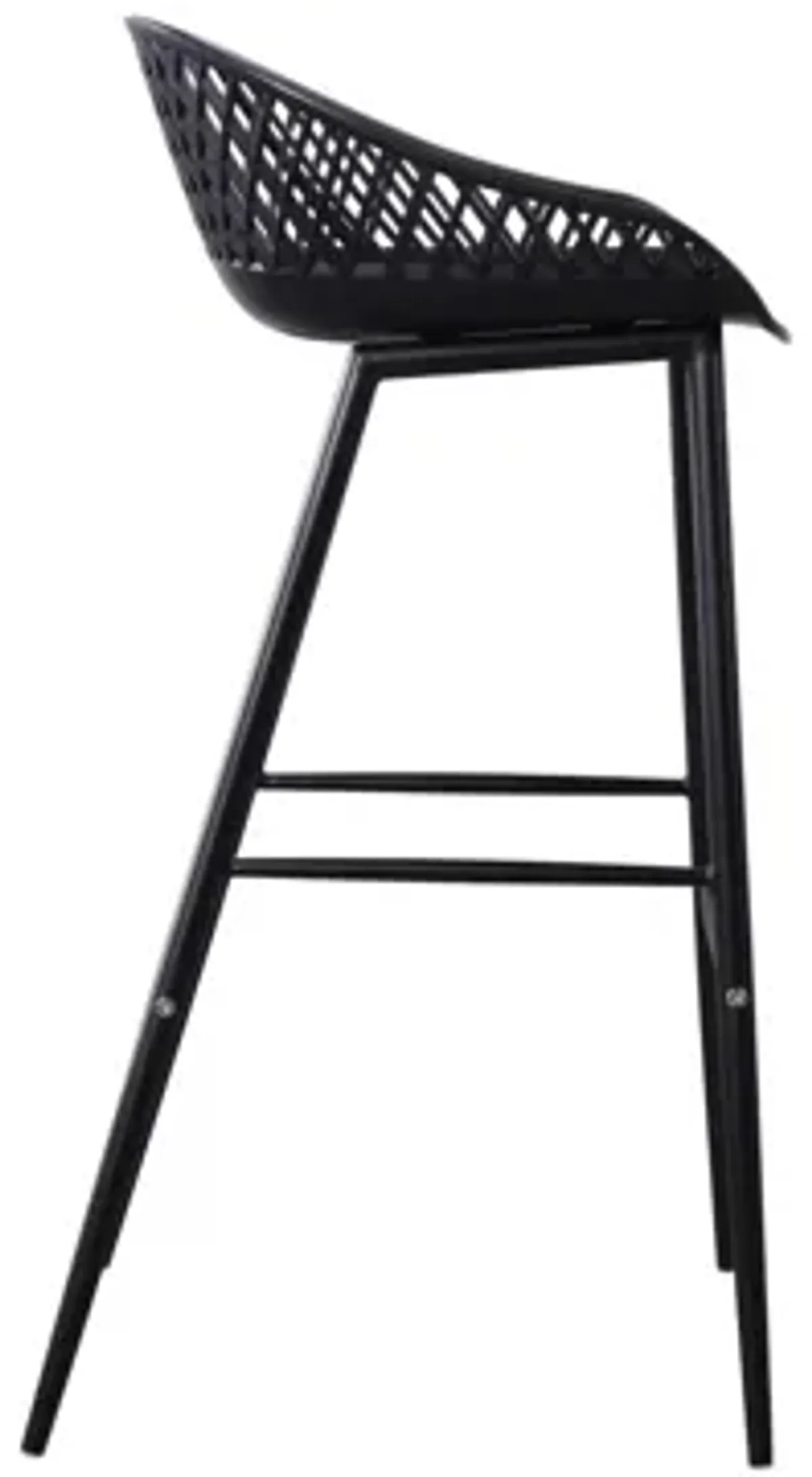 Piazza Outdoor Barstool - Set of 2 in Black by Moe's Home Collection