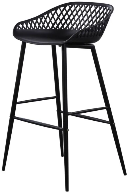 Piazza Outdoor Barstool - Set of 2 in Black by Moe's Home Collection