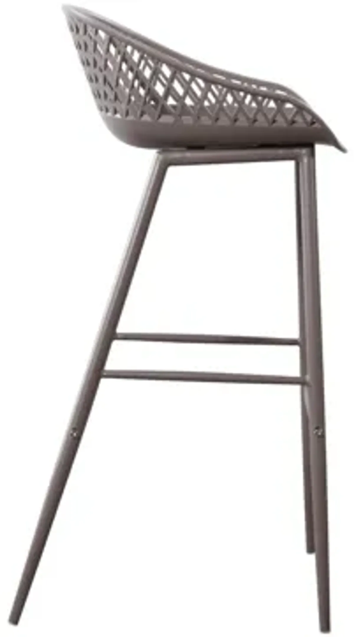 Piazza Outdoor Barstool - Set of 2 in Gray by Moe's Home Collection