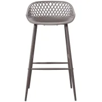 Piazza Outdoor Barstool - Set of 2 in Gray by Moe's Home Collection