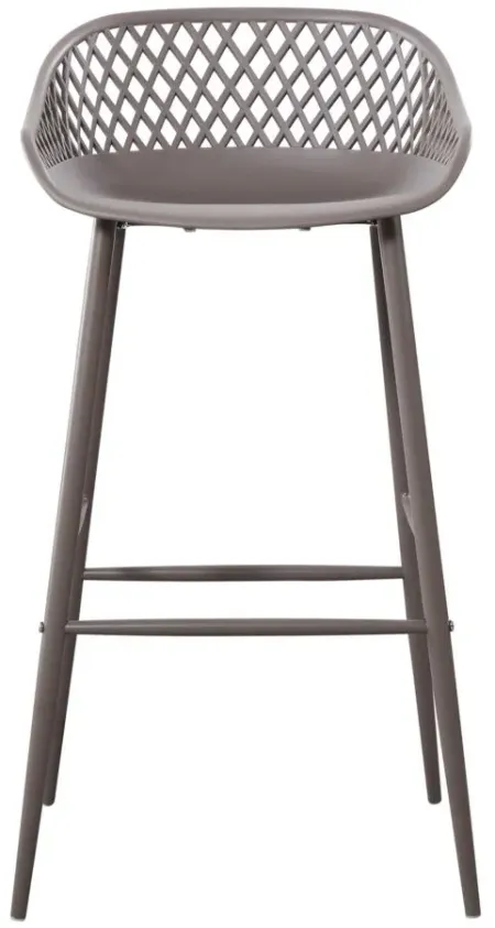 Piazza Outdoor Barstool - Set of 2 in Gray by Moe's Home Collection