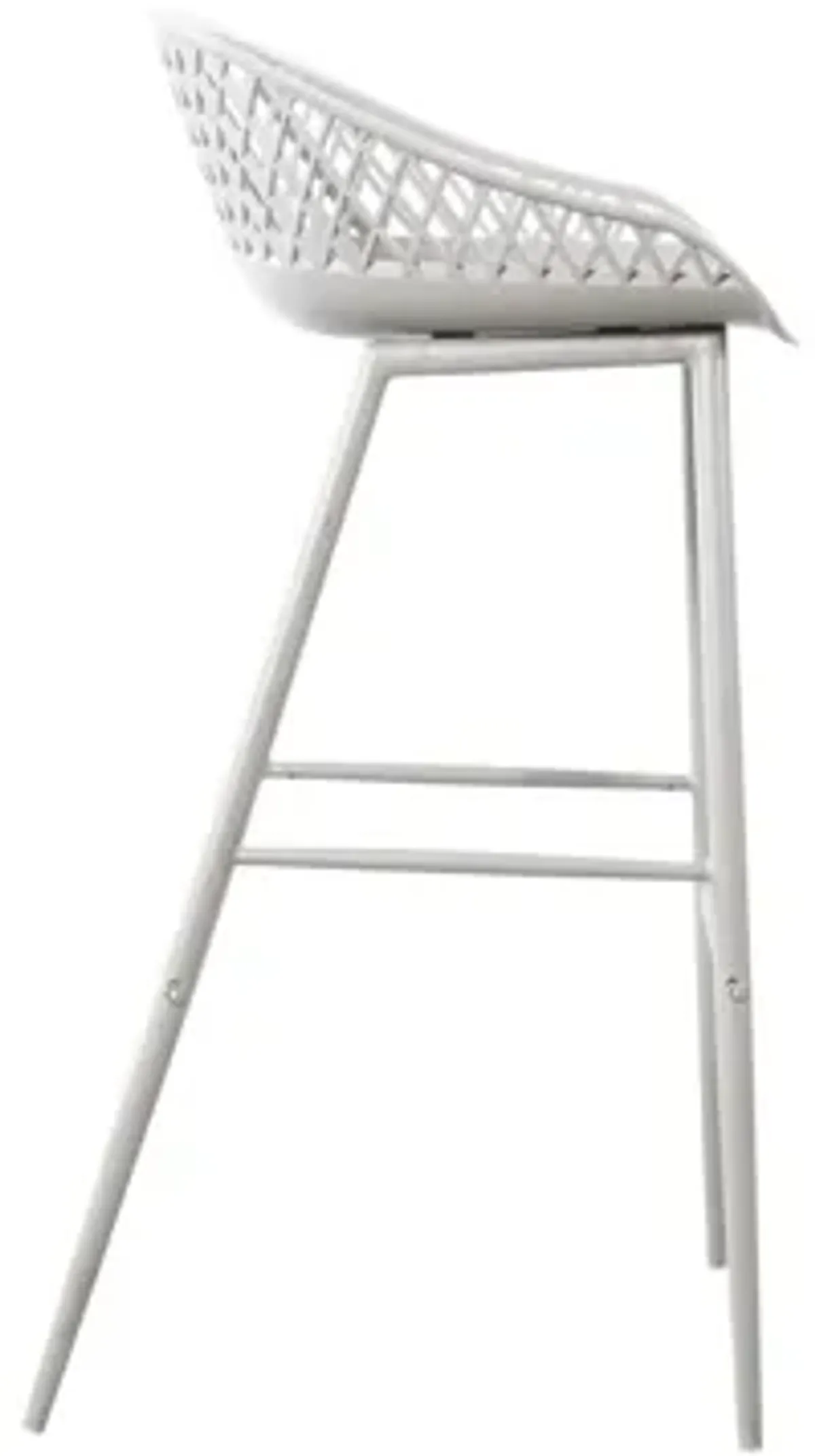 Piazza Outdoor Barstool - Set of 2 in White by Moe's Home Collection