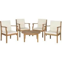 Coslima 5-pc. Patio Set in Brown by Safavieh