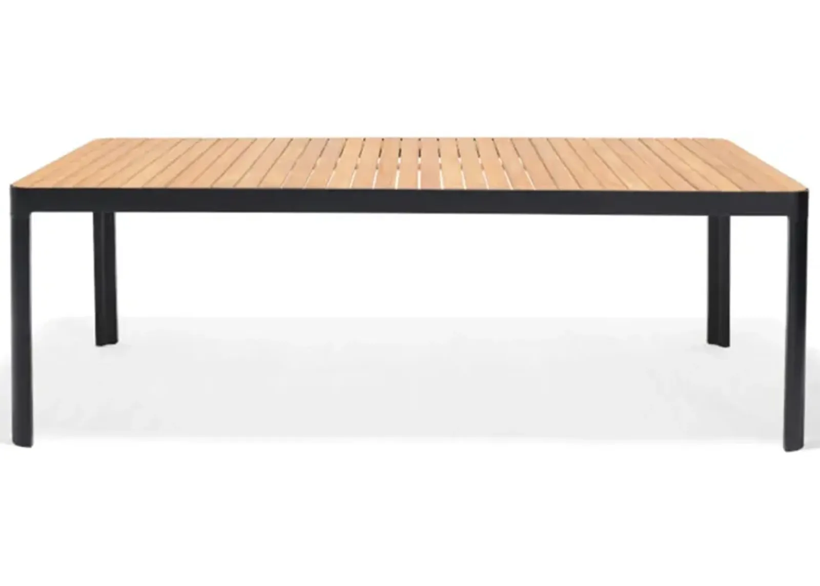 Urban Zen Patio Dining Table in Batman Black by International Home Miami